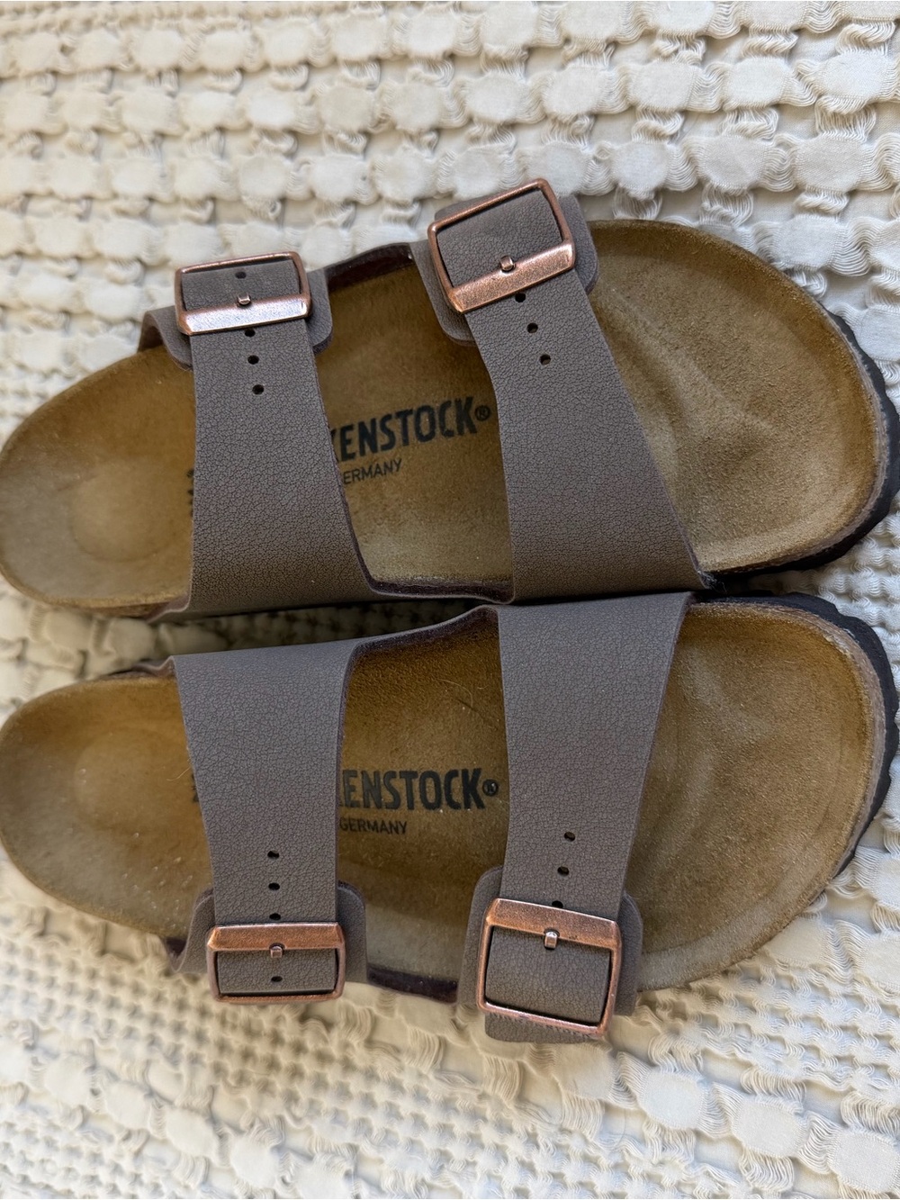 NIB Birkenstocks Womens 36 Mocha Brown Arizona Birkibuc - Picture 2 of 10